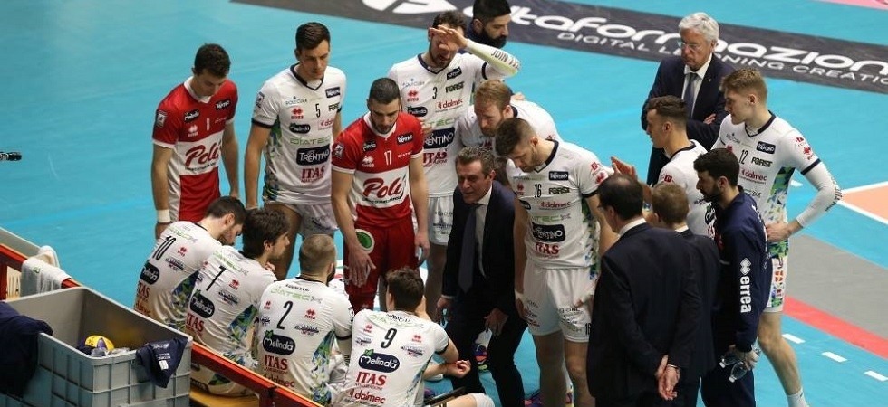 Una fase del match fra Monza e Trentino Volley (foto Marco Trabalza)